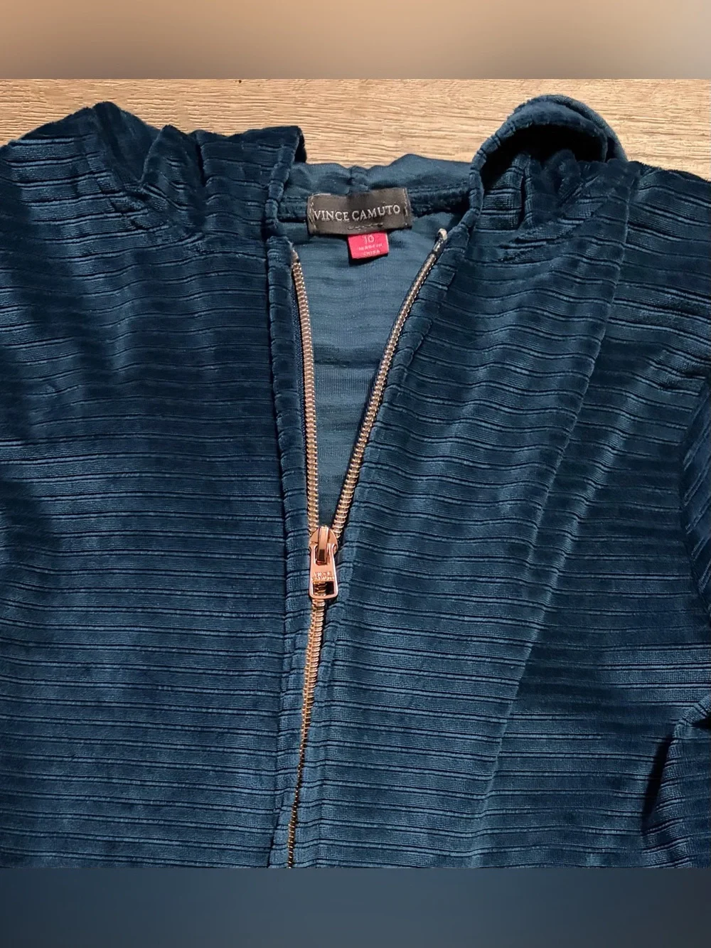 Vince Camuto - Deep Blue Soft Corduroy Zip Hoodie & Pants Set - Size 10